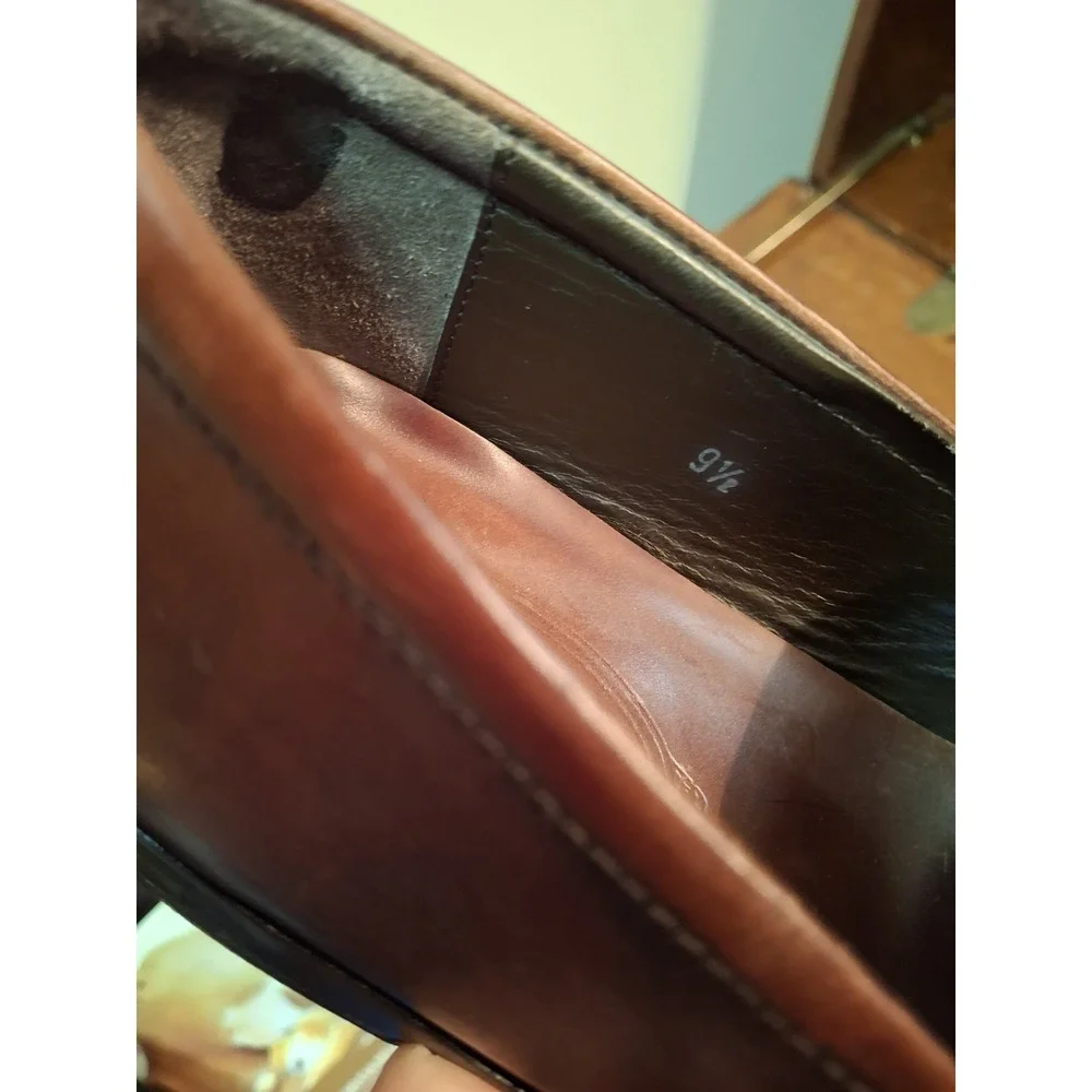 Tod's Men's Reddish Brown Leather Penny Loafer Driving Shoes 9.5 $895